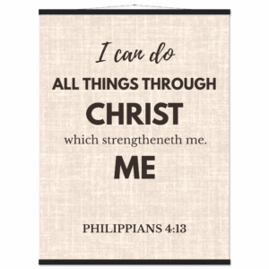 Phil 4:13 Premium Semi-Glossy Paper Poster with Hanger (Imperial)