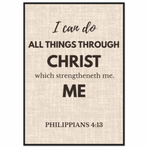 Phil 4:13 Museum-Quality Matte Paper Wooden Framed Poster